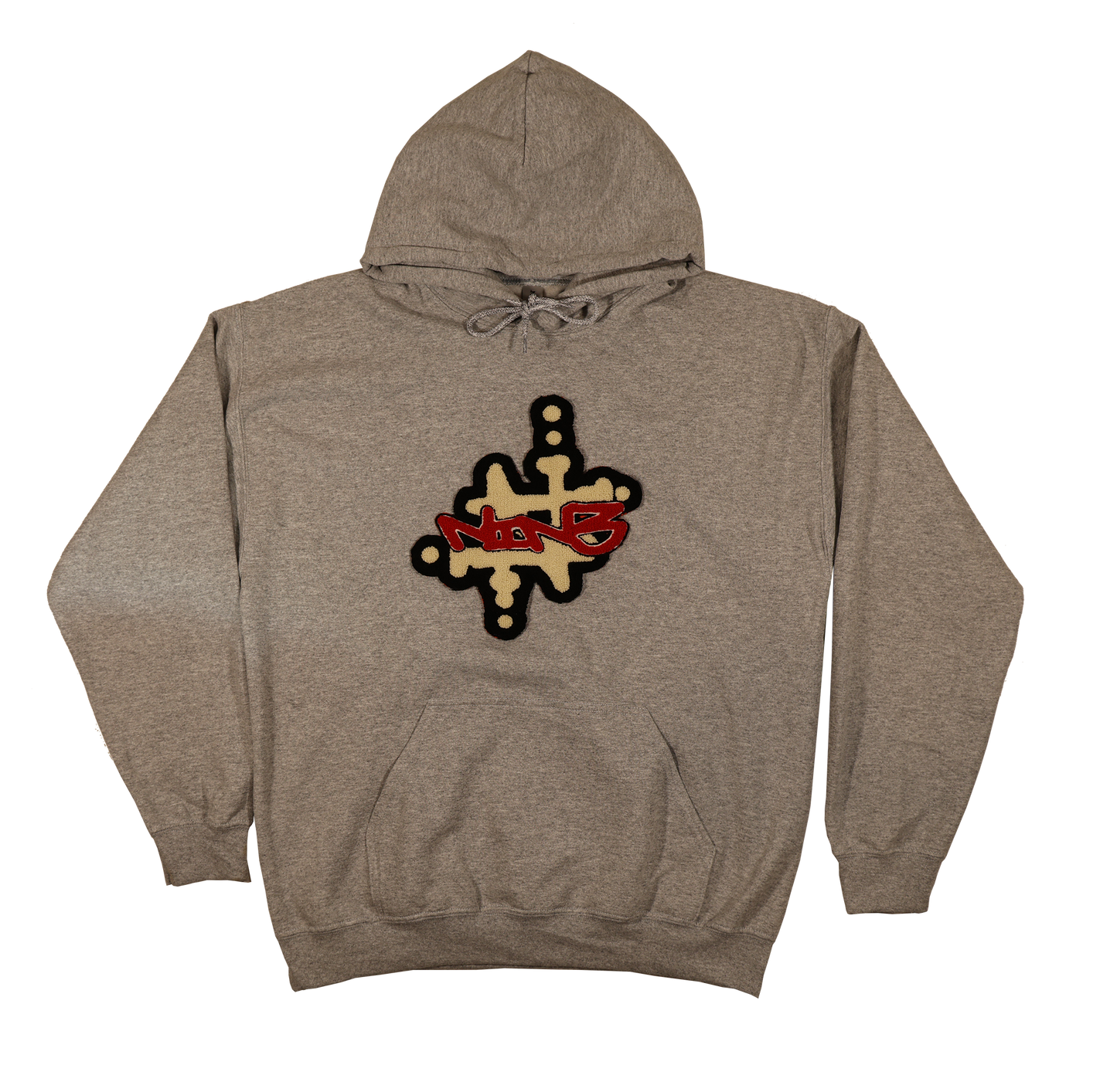 Heather Grey Chenille Patch Hoodie