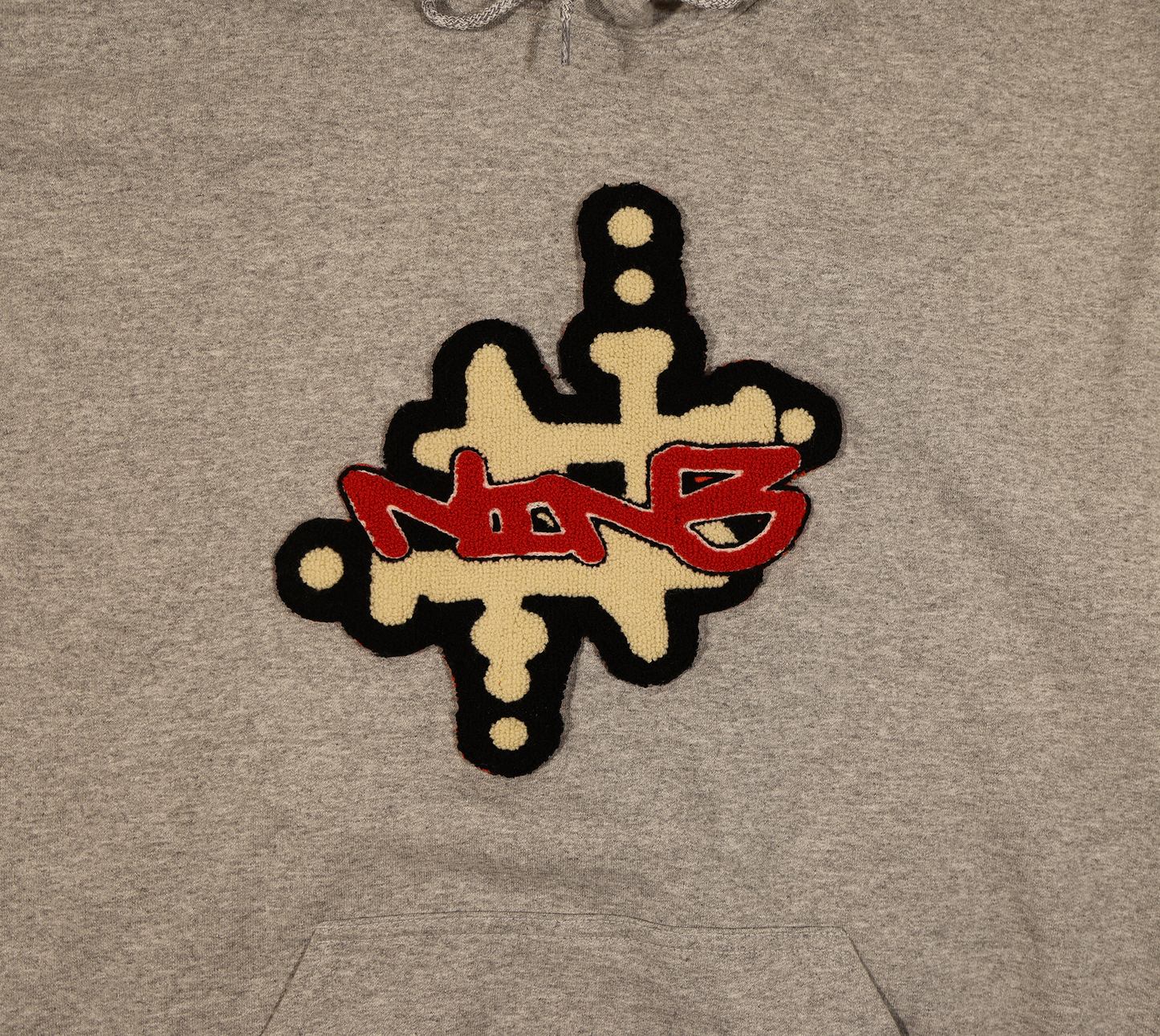 Heather Grey Chenille Patch Hoodie